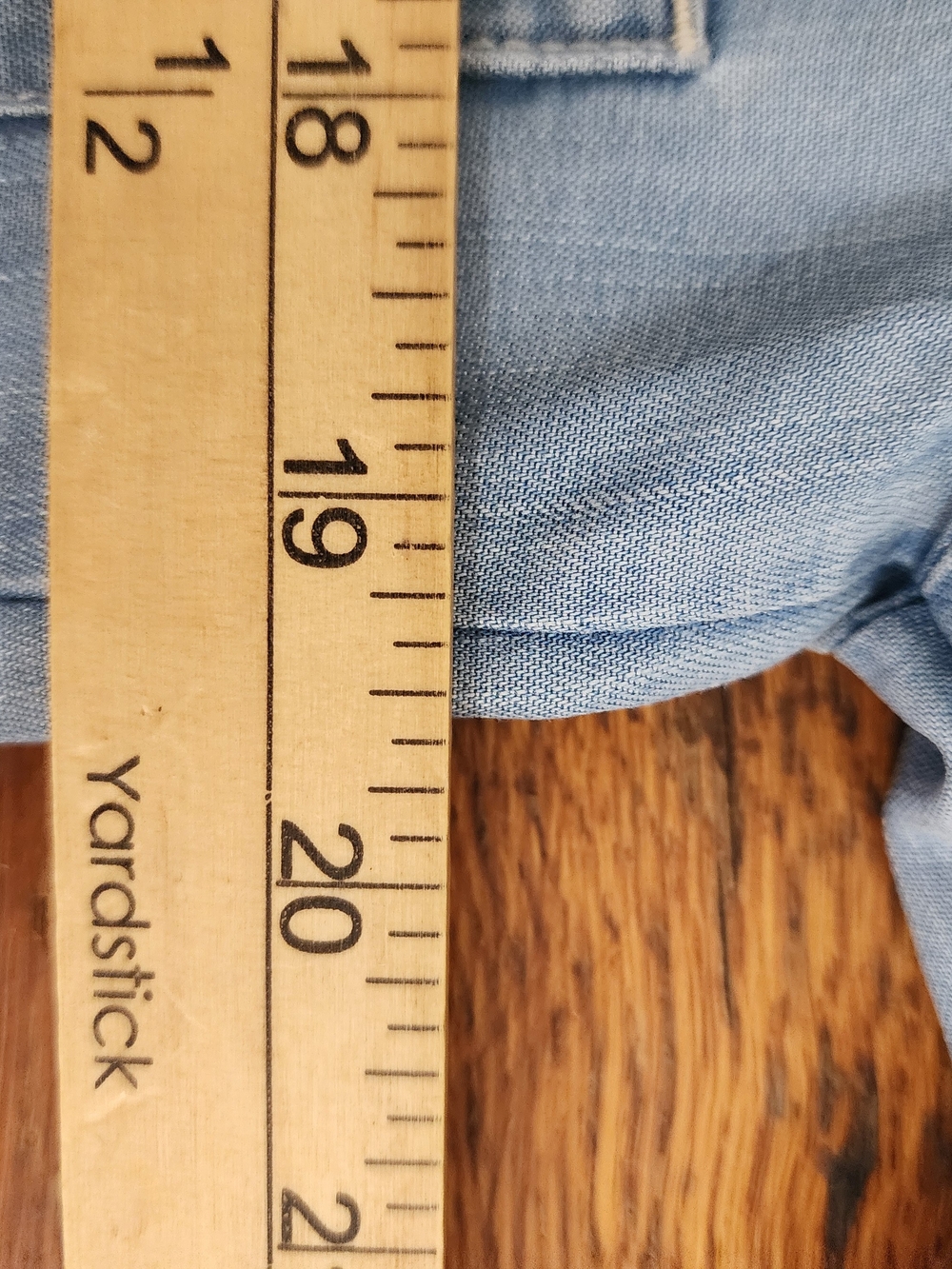 HOLDING HORSES Light Blue Ombre Boyfriend Denim Top - Picture 7 of 8
